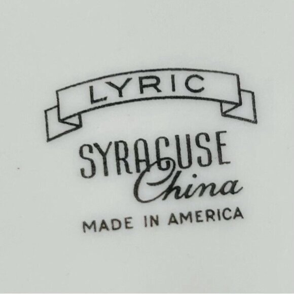 Syracuse China Lyric 5 7/8" Saucer Vintage MCM Made in USA Set of 4 - Picture 13 of 13